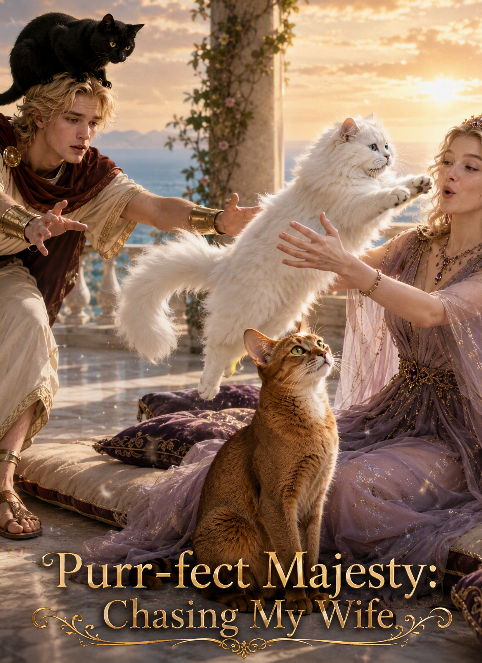 Poster Purr-fect Majesty: Chasing My Wife