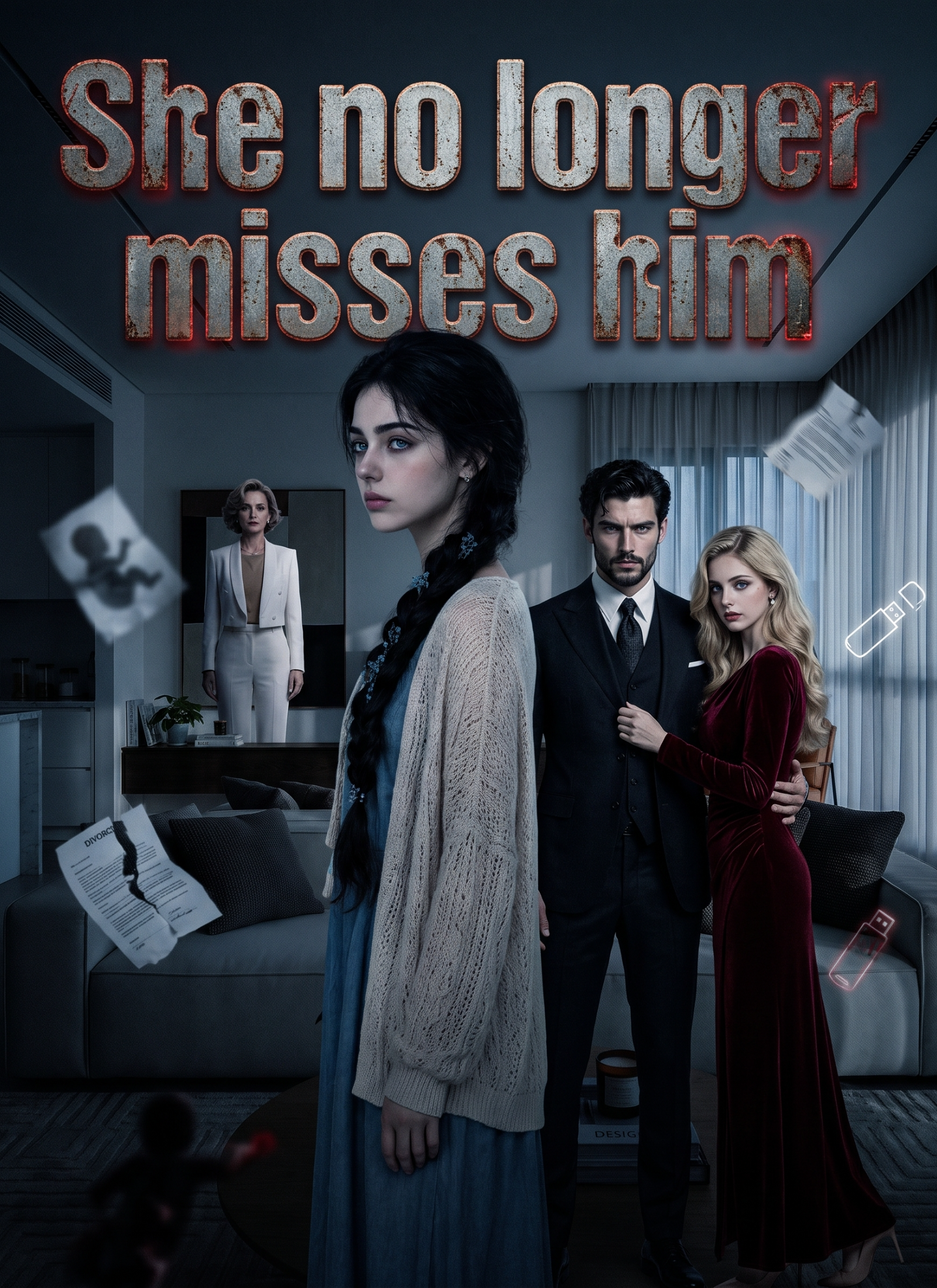 Poster She no longer misses him.