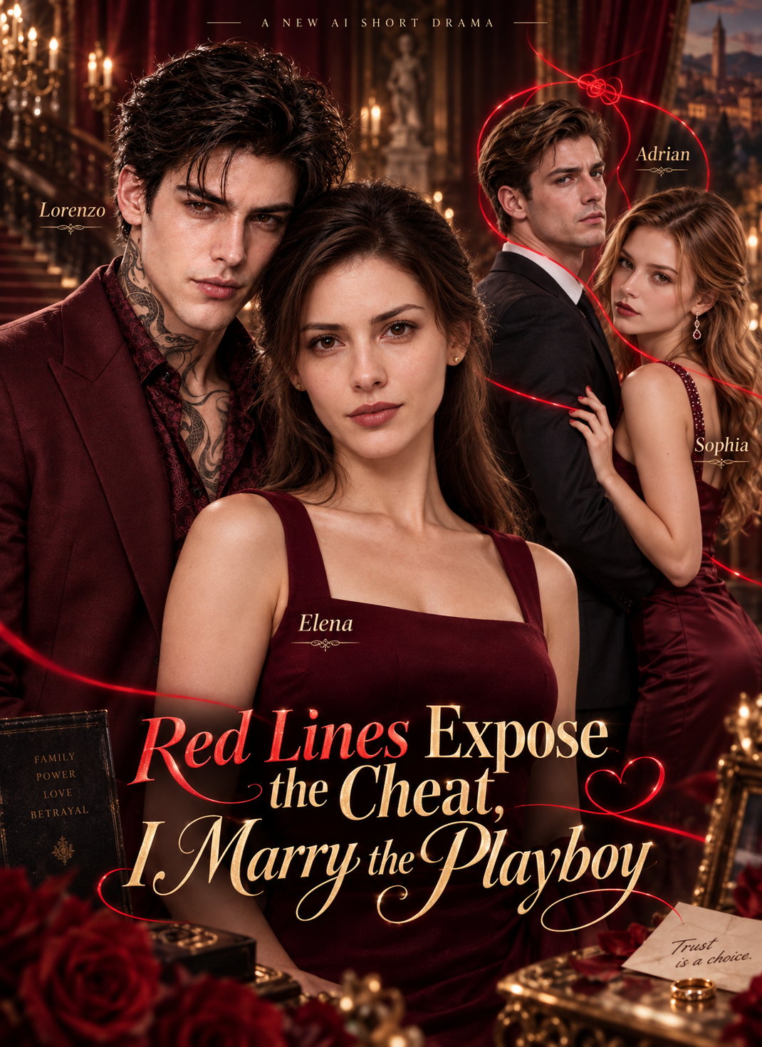 Poster Red Lines Expose the Cheat, I Marry the Playboy